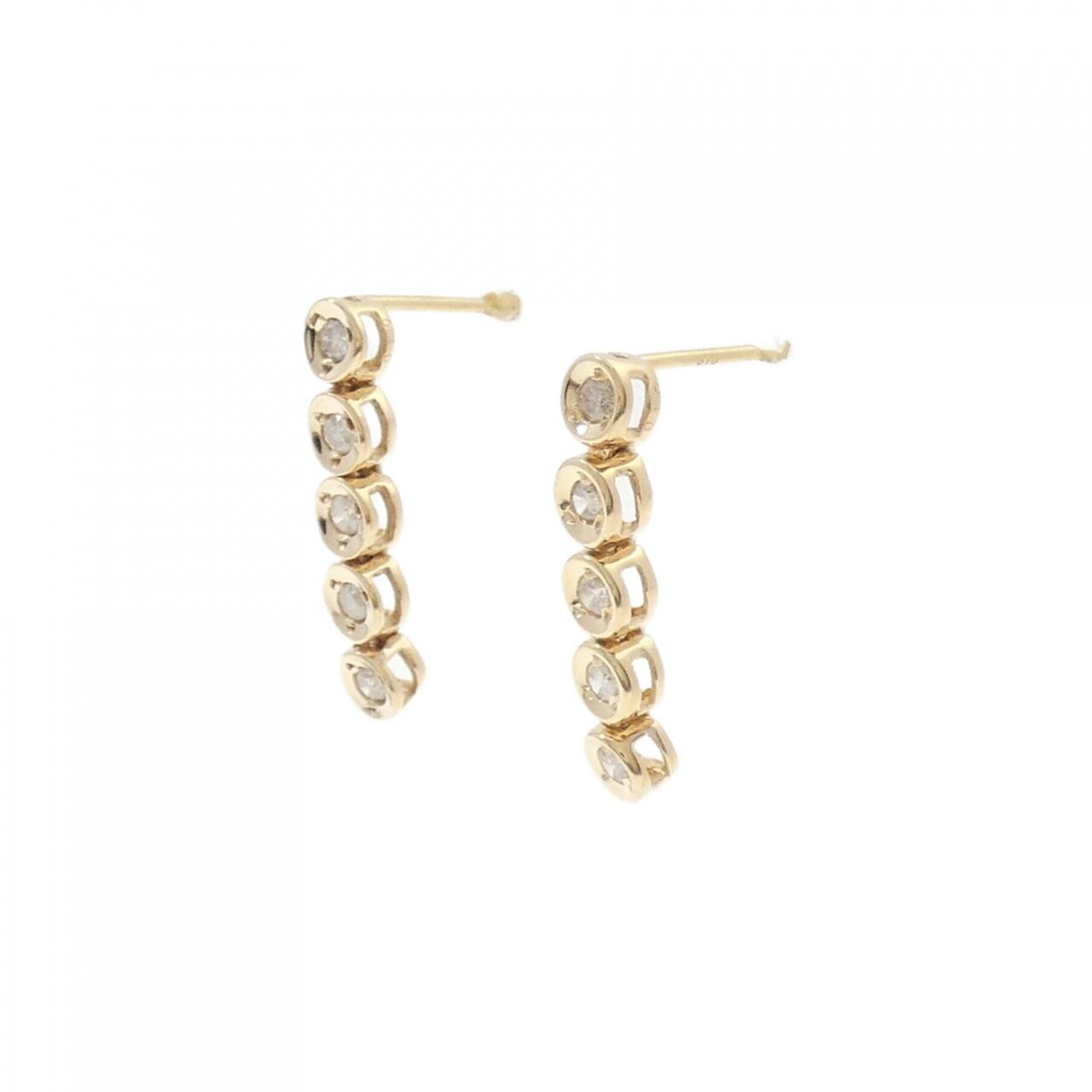 K18YG ダイヤモンド ピアス 0.20CT