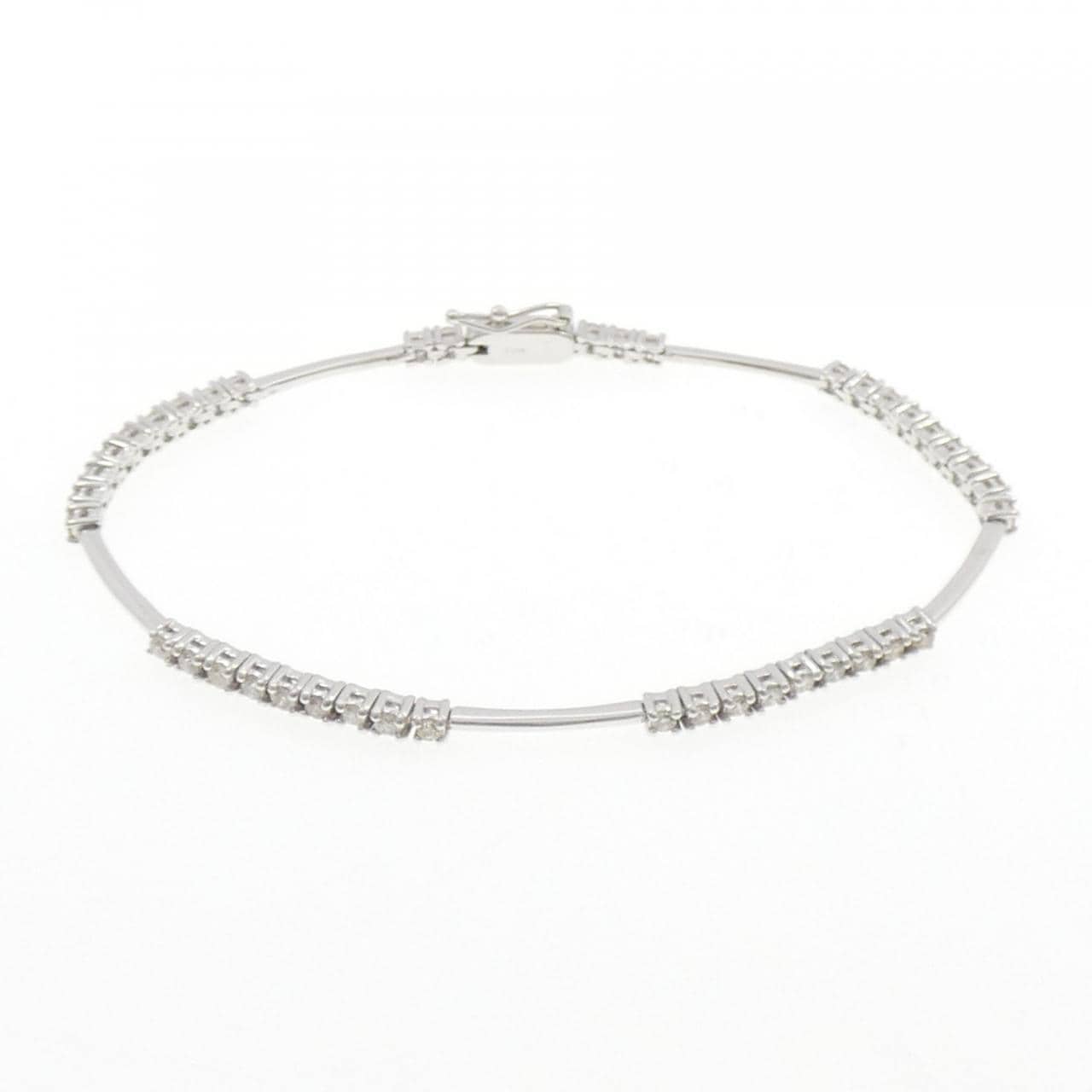 K18WG ダイヤモンド ブレスレット 1.00CT