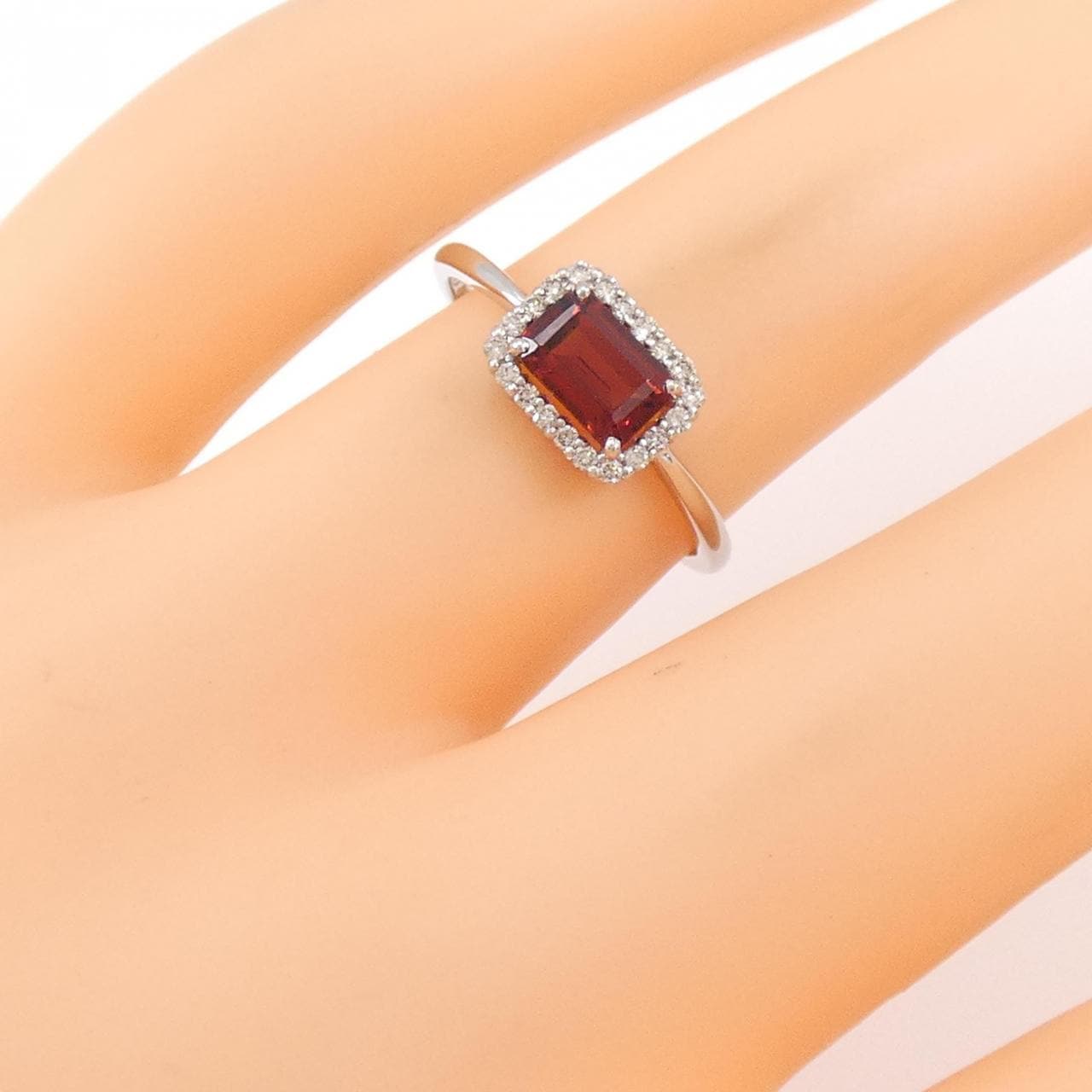 【新品】PT ガーネット リング 0.74CT