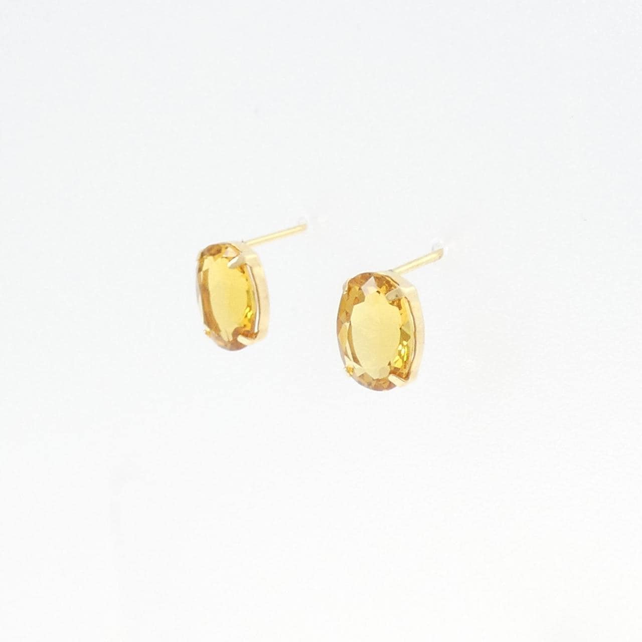 【新品】K18YG ベリル ピアス