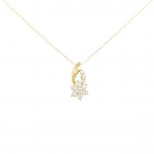 K18YG フラワー ダイヤモンド ネックレス 0.50CT