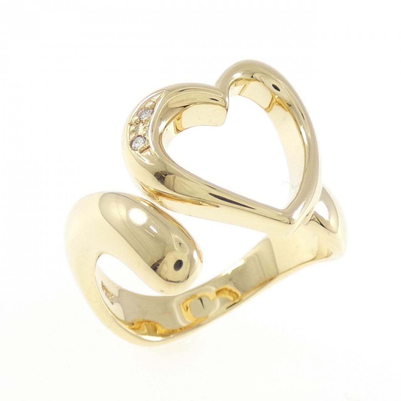 K18YG 心形钻石戒指 0.01CT