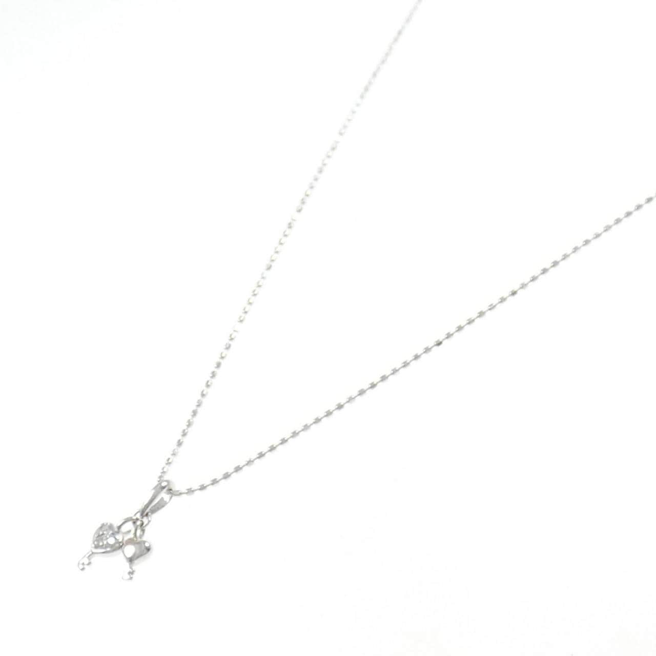 K18WG ダイヤモンド ネックレス 0.02CT