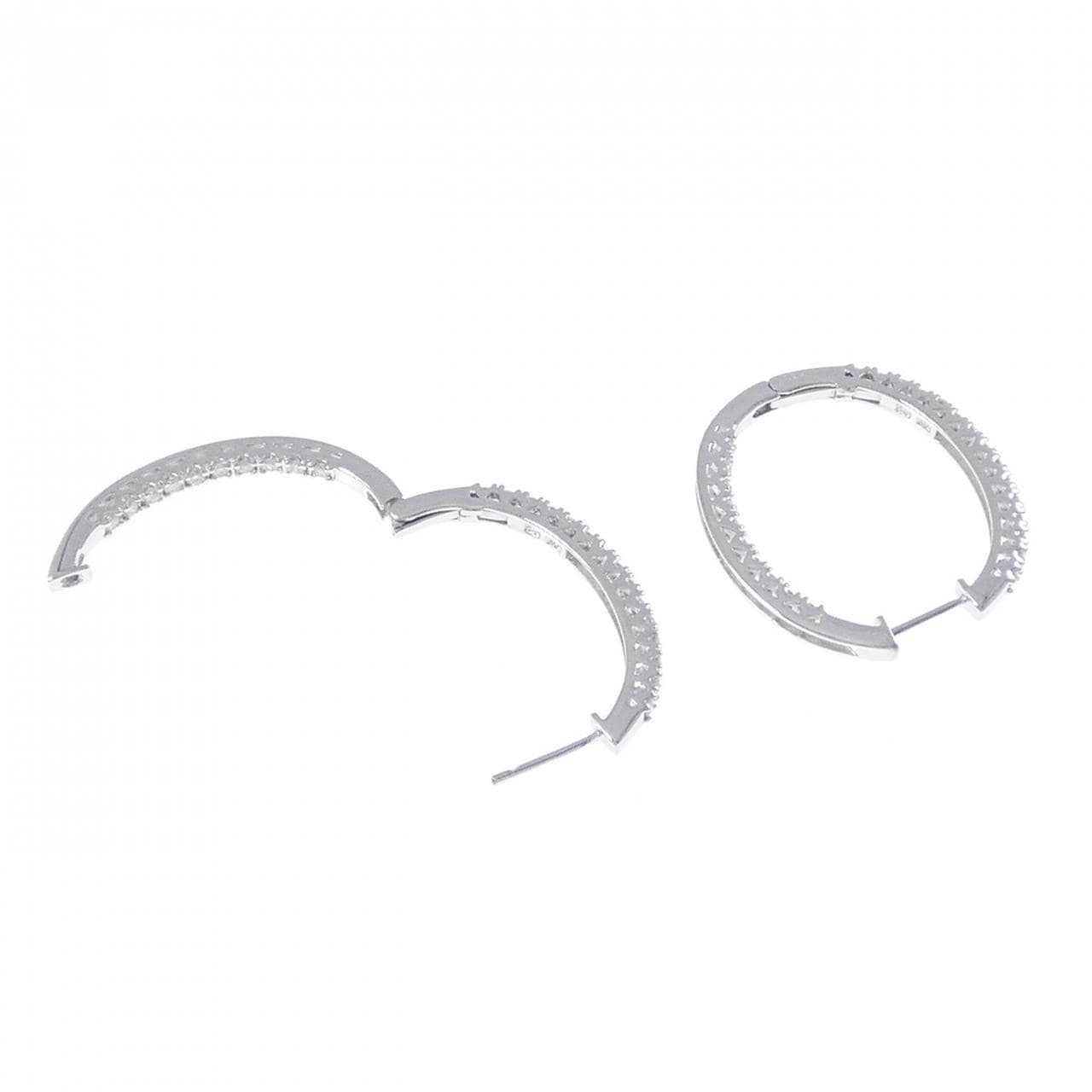 K18WG ダイヤモンド ピアス 0.724CT