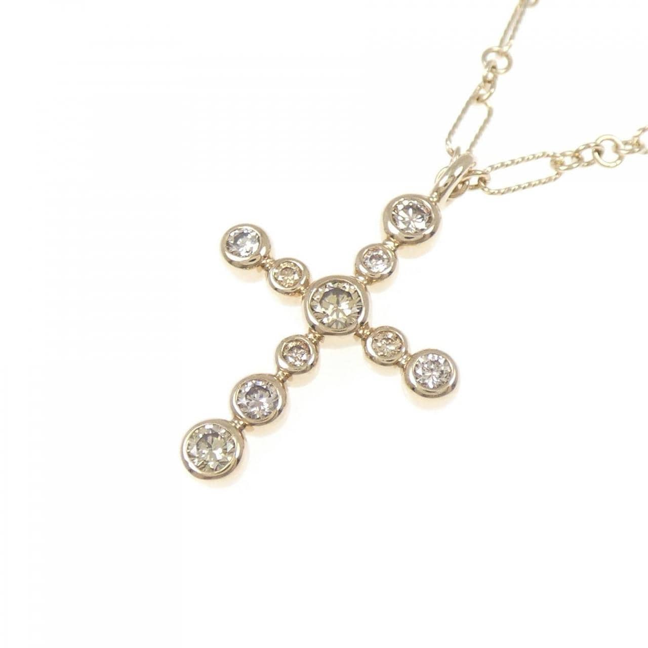 カシケイ クロス ダイヤモンドネックレス 0.40CT