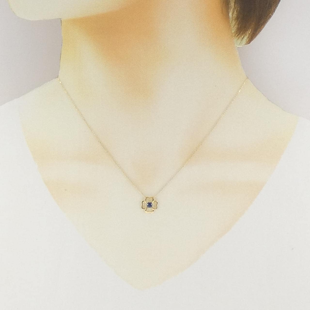 K18YG サファイヤ ネックレス 0.15CT