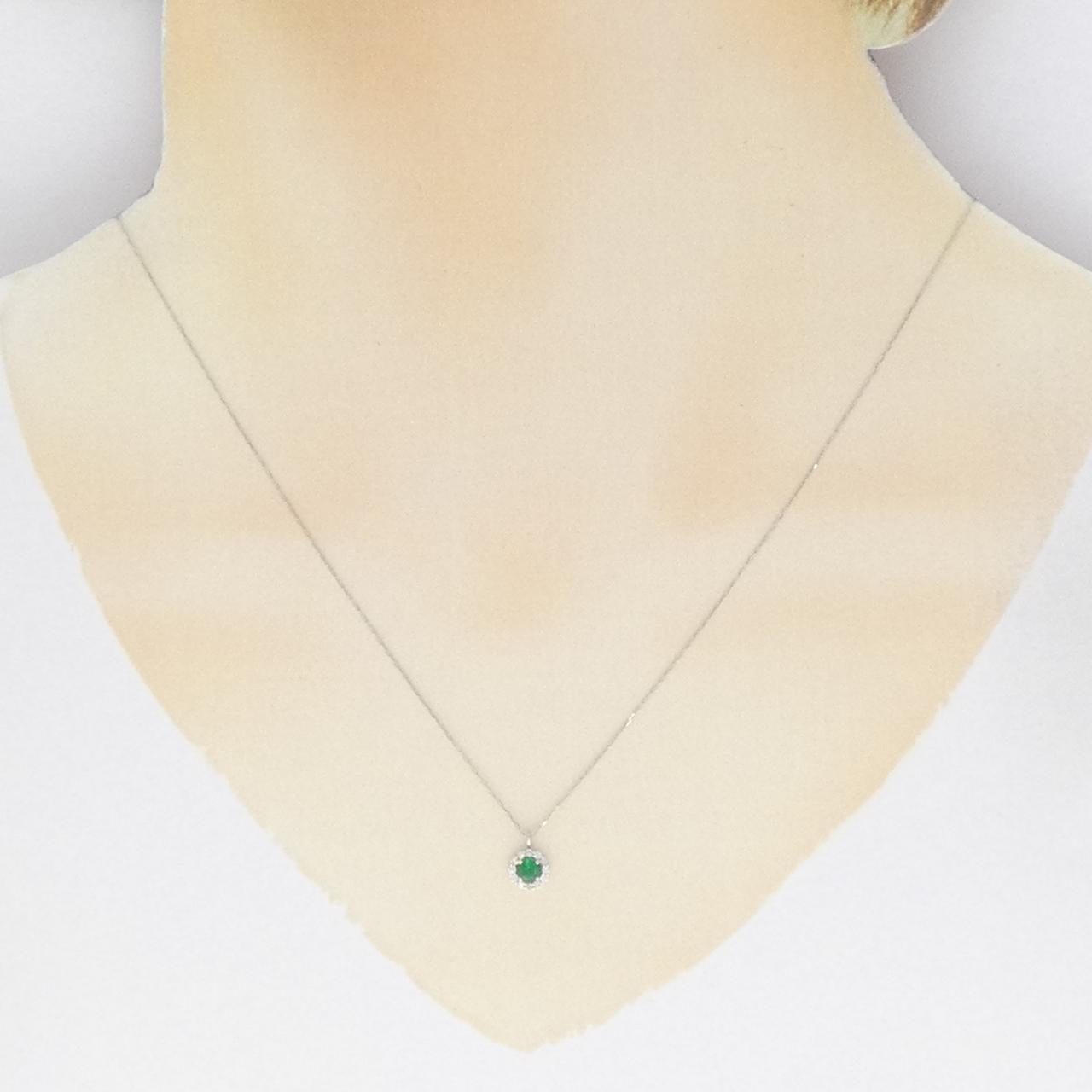 [新品] PT950/PT900 祖母綠項鍊 0.10CT