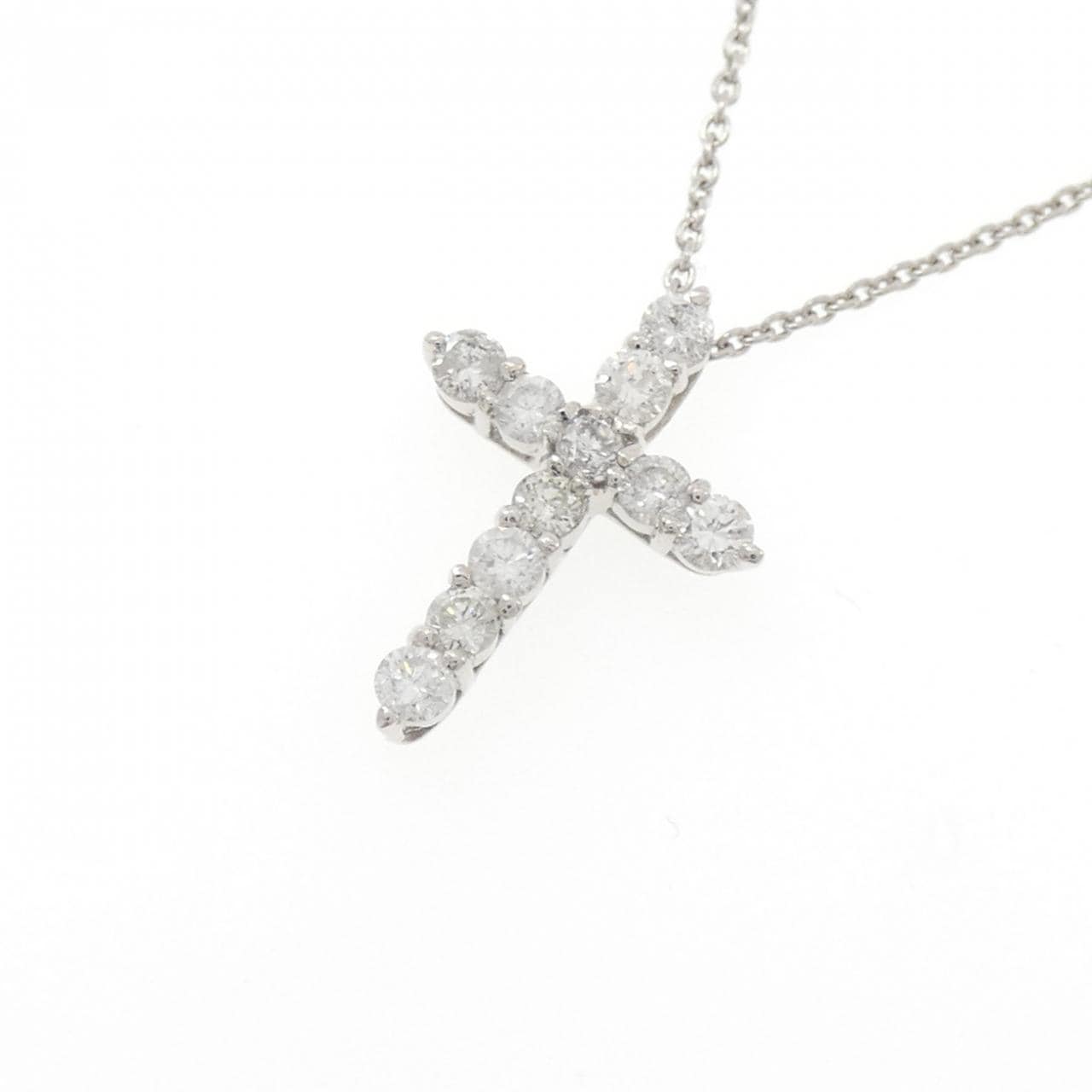 PT900/PT850 クロス ダイヤモンド ネックレス 0.50CT