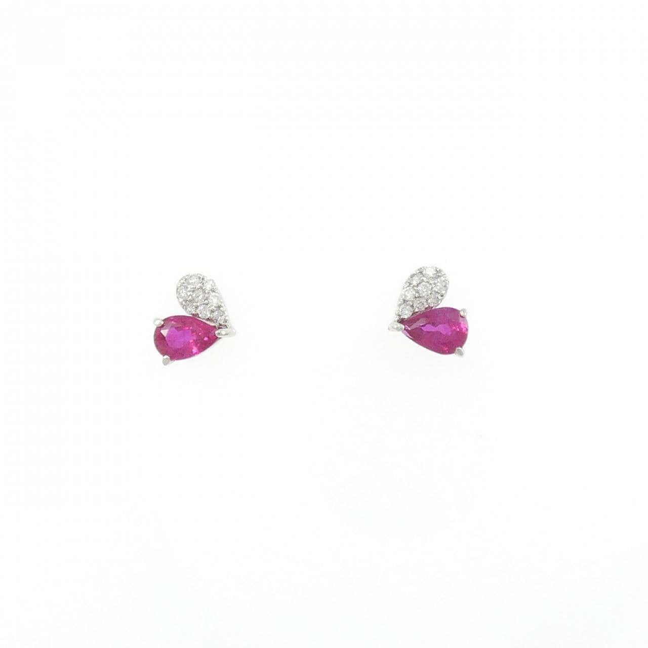 【新品】PT900 ルビー ピアス 0.51CT