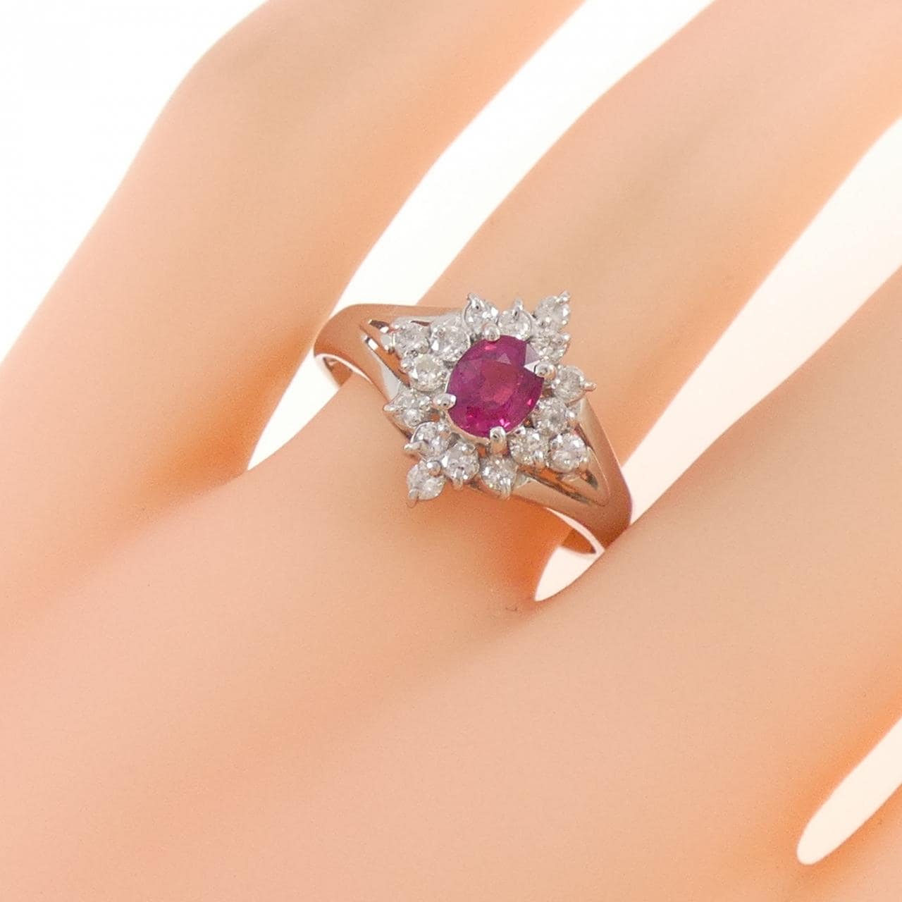 PT900 ルビー リング 0.44CT