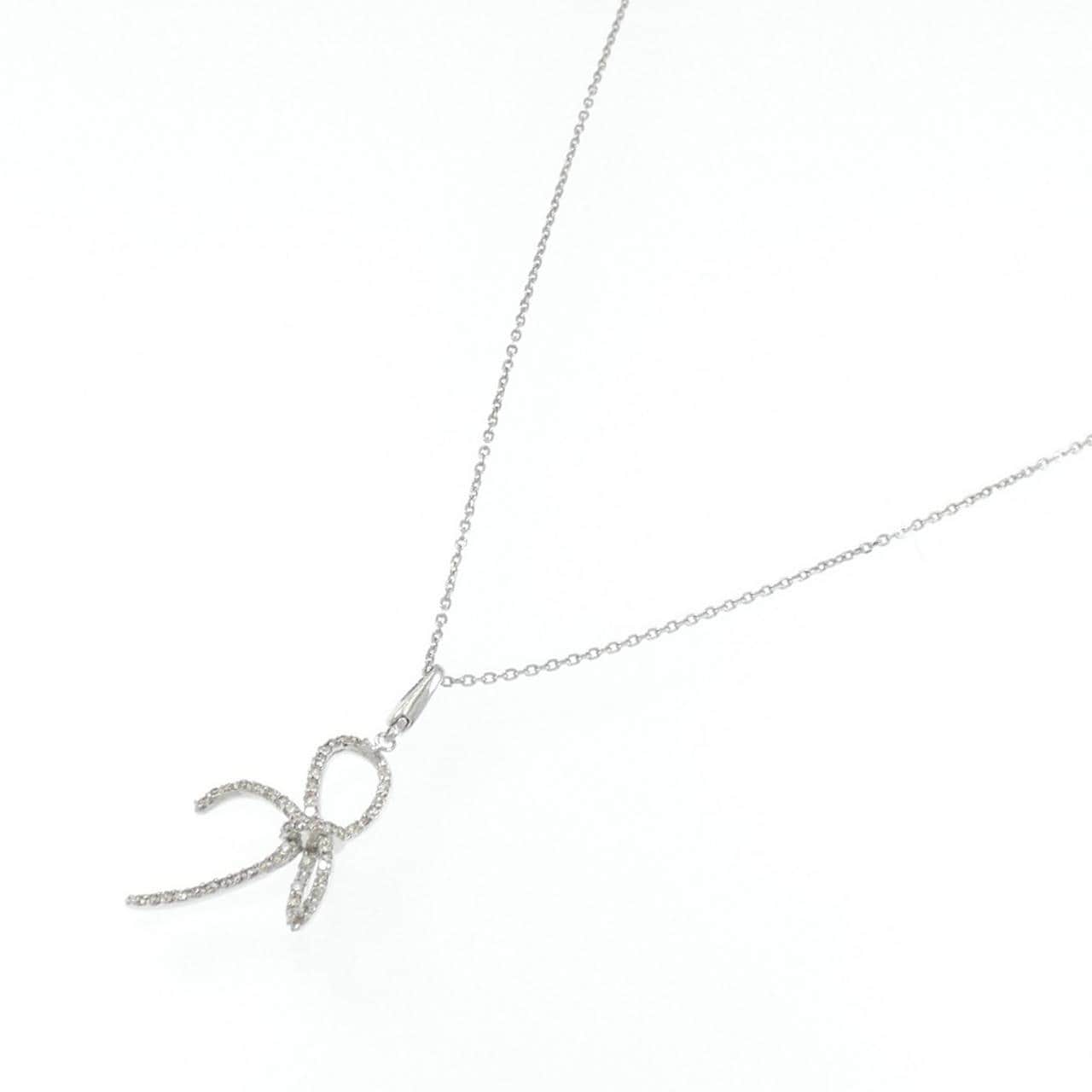 K18WG ダイヤモンド ネックレス 0.29CT