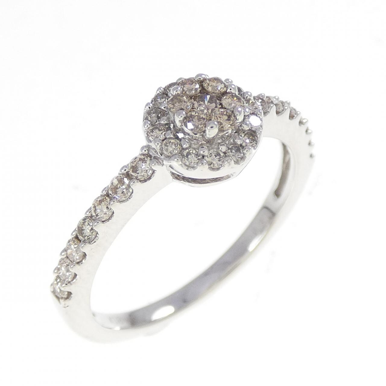 K18WG ダイヤモンド リング 0.37CT