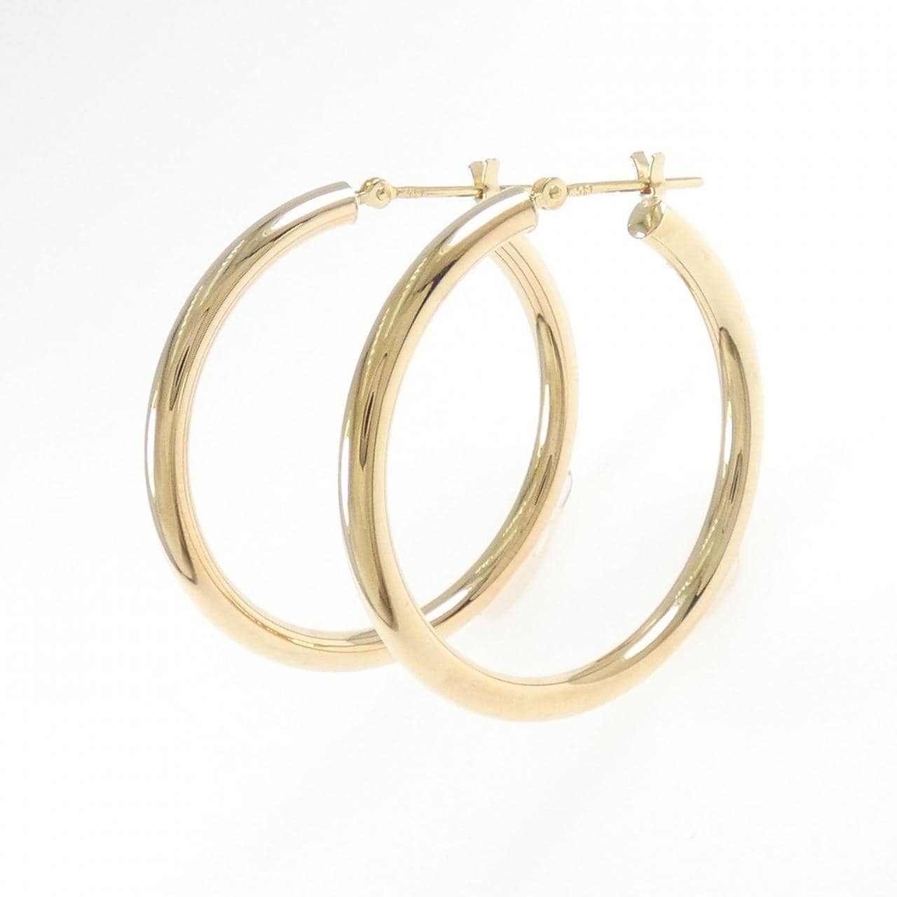 K18YG フープ ピアス