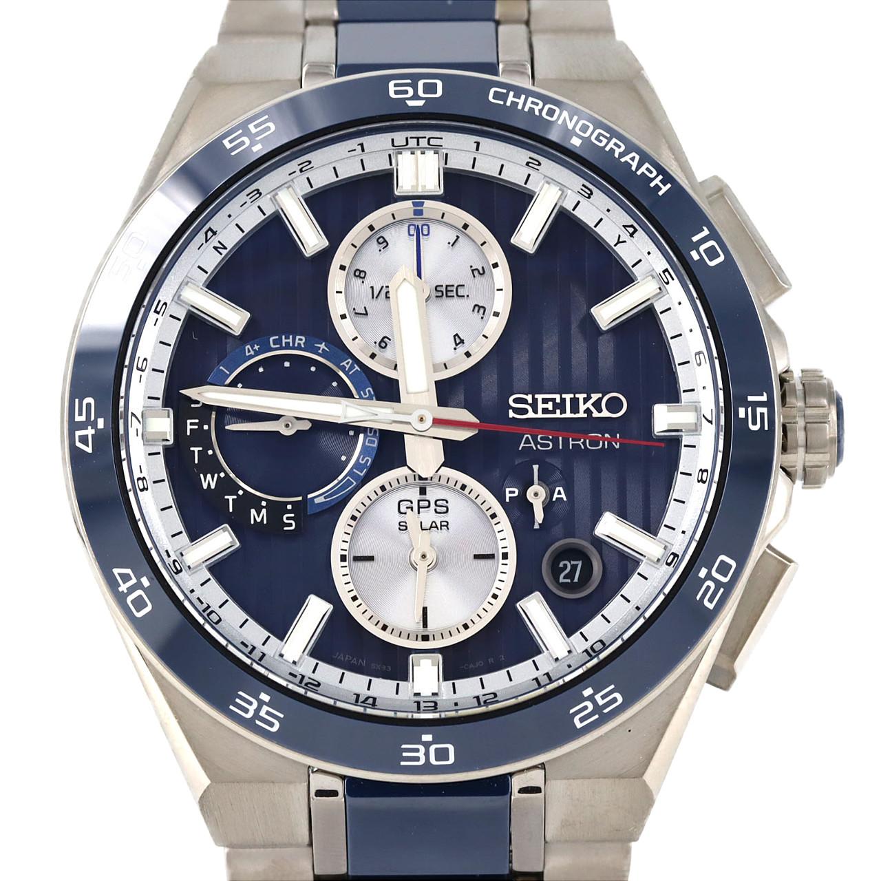 セイコー アストロンGPS 電波時計 5X83-0AA0/SBXC181 TIxセラミック ソーラークォーツ