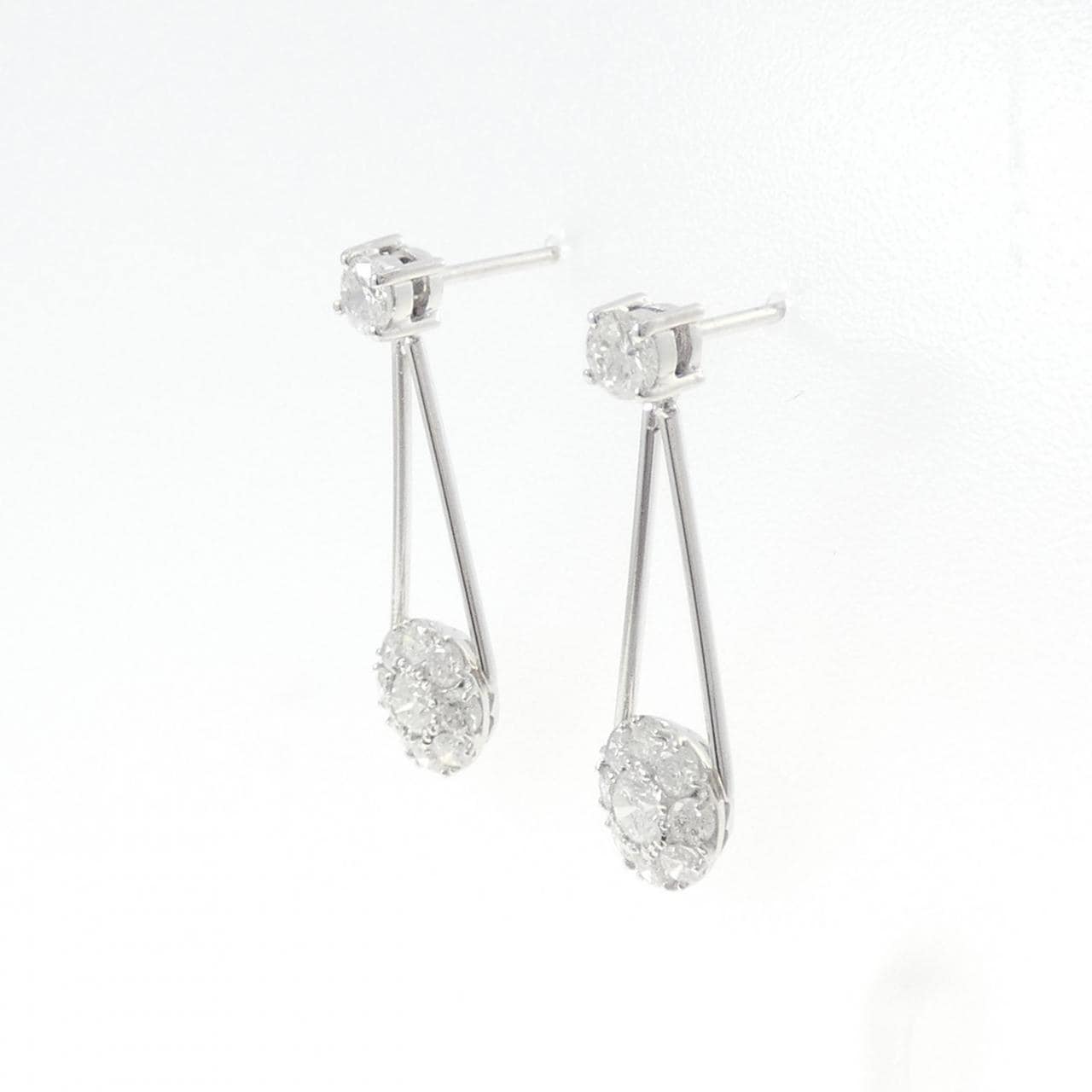 PT900 ダイヤモンド ピアス 1.08CT