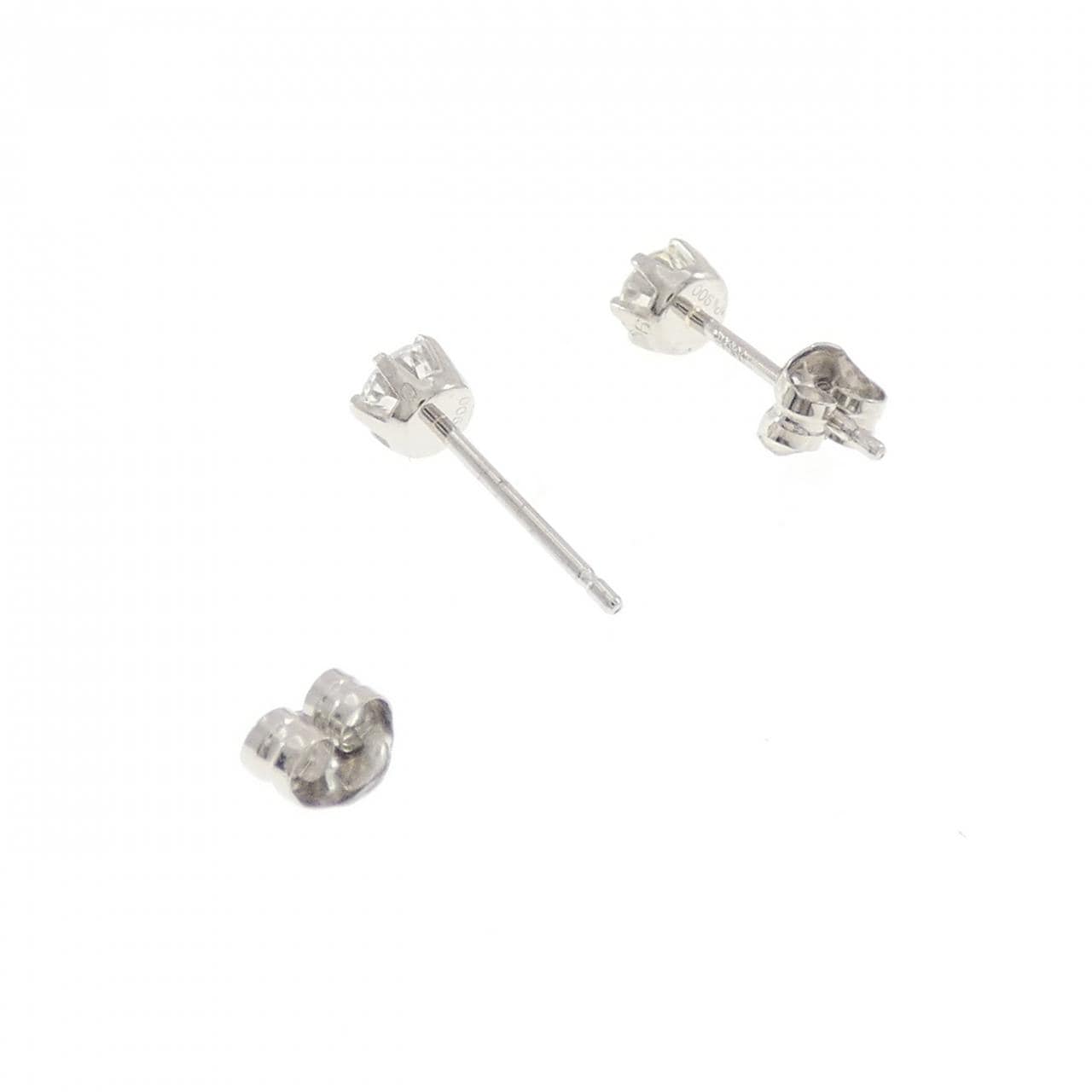 PT900 ソリティア ダイヤモンド ピアス 0.30CT