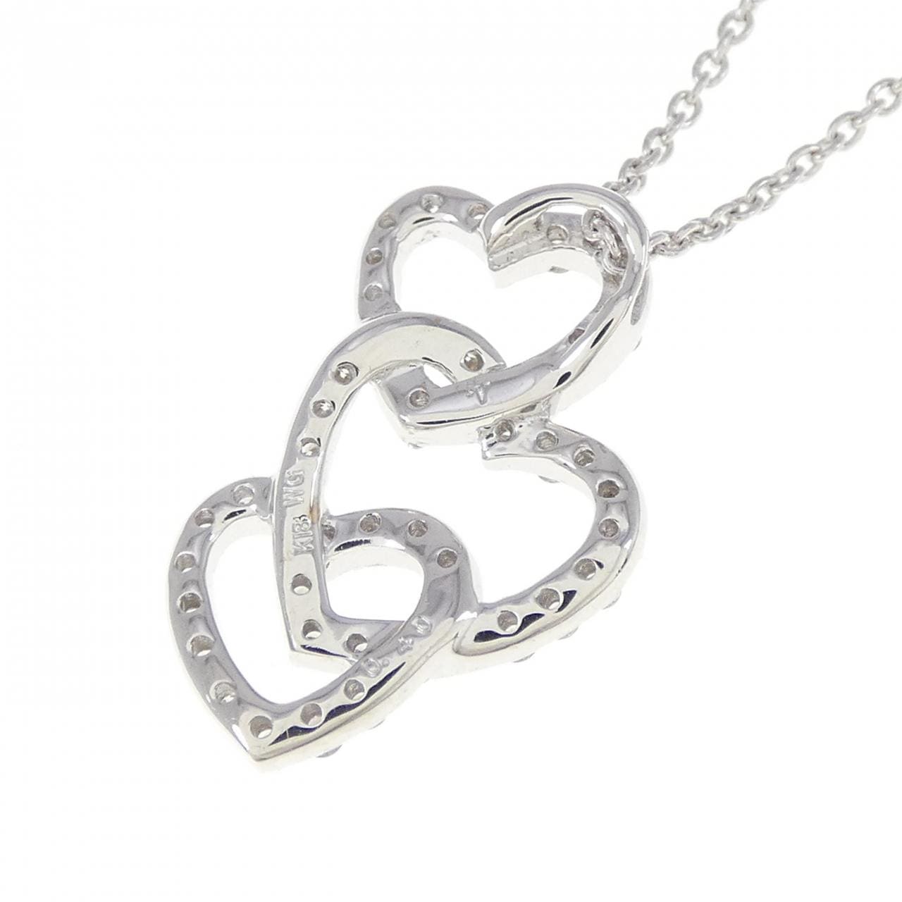 ポンテヴェキオ ハート ダイヤモンド ネックレス 0.40CT