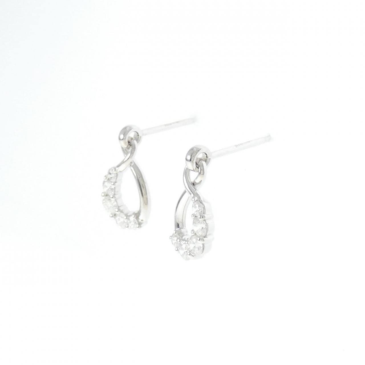 K18WG ダイヤモンド ピアス 0.50CT
