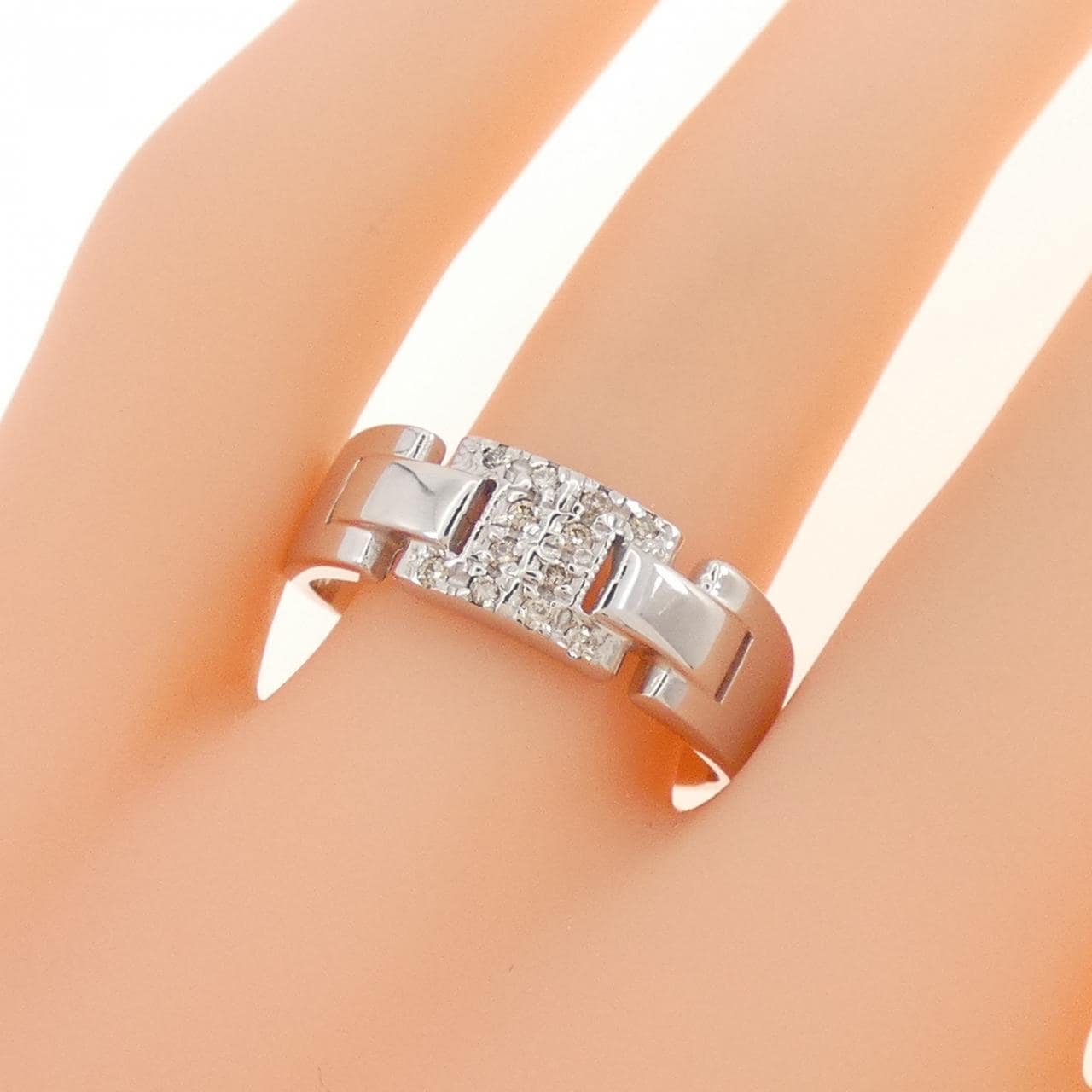 K18WG ダイヤモンド リング 0.08CT