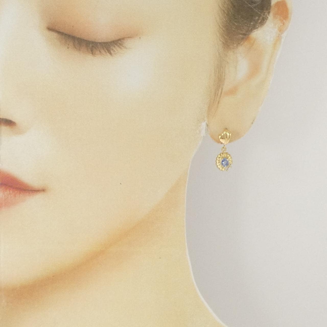 K18YG サファイヤ ピアス 0.52CT