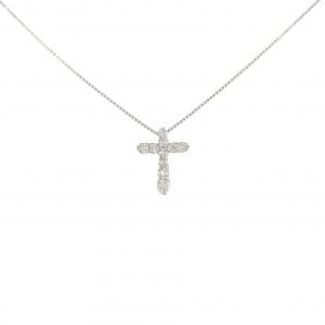 PT900/PT850 クロス ダイヤモンド ネックレス 0.30CT