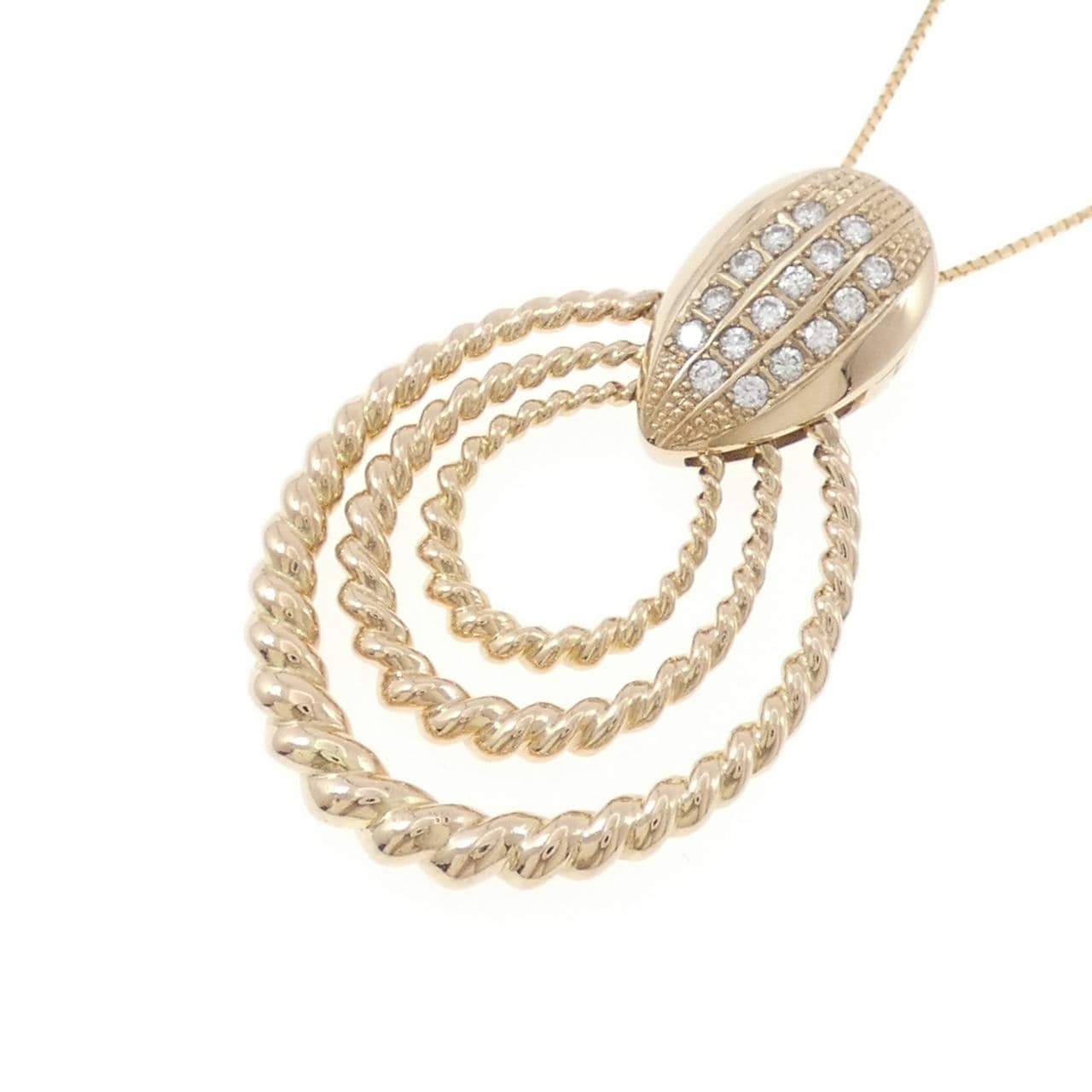 K18YG ダイヤモンド ネックレス 0.39CT