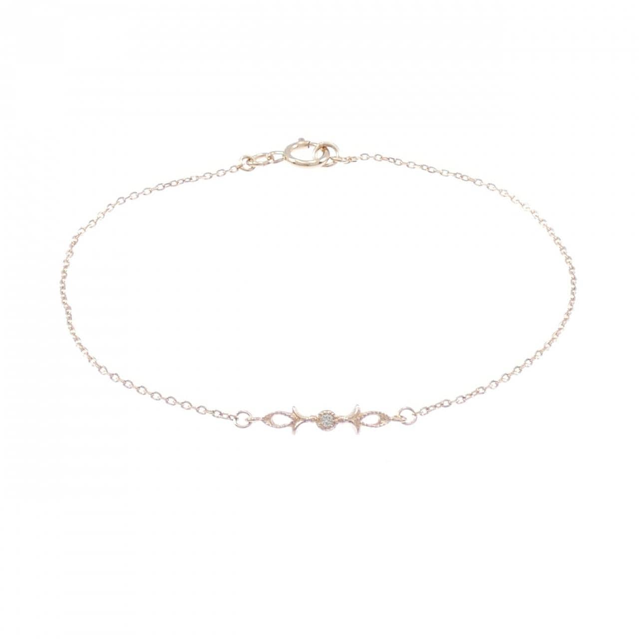 K10PG ダイヤモンド ブレスレット 0.014CT