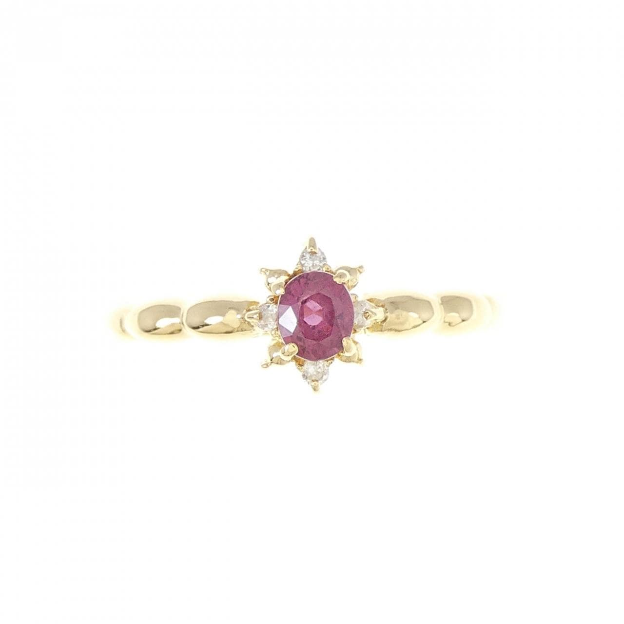 K18YG ruby ring