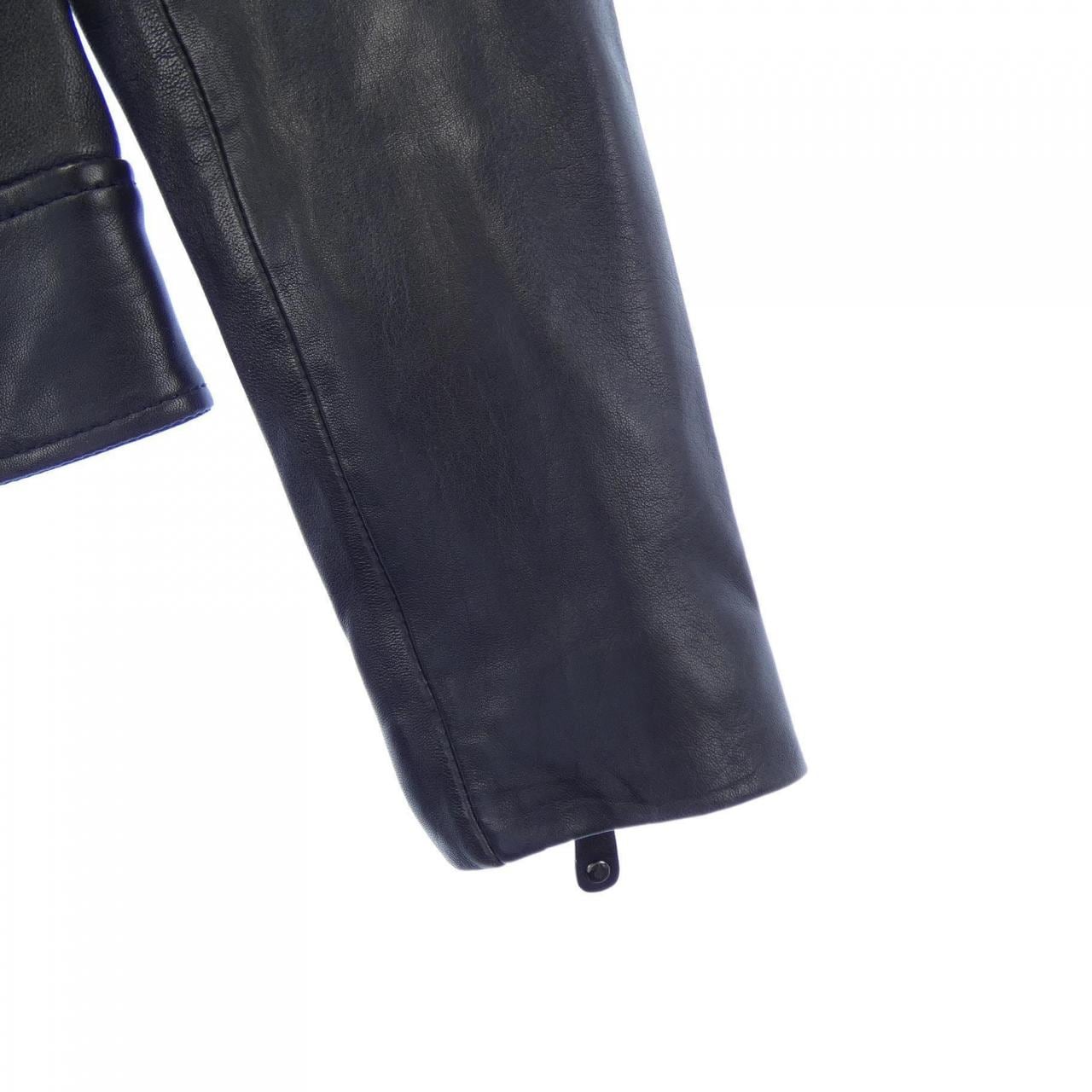 massimodutti レザーライダースジャケット