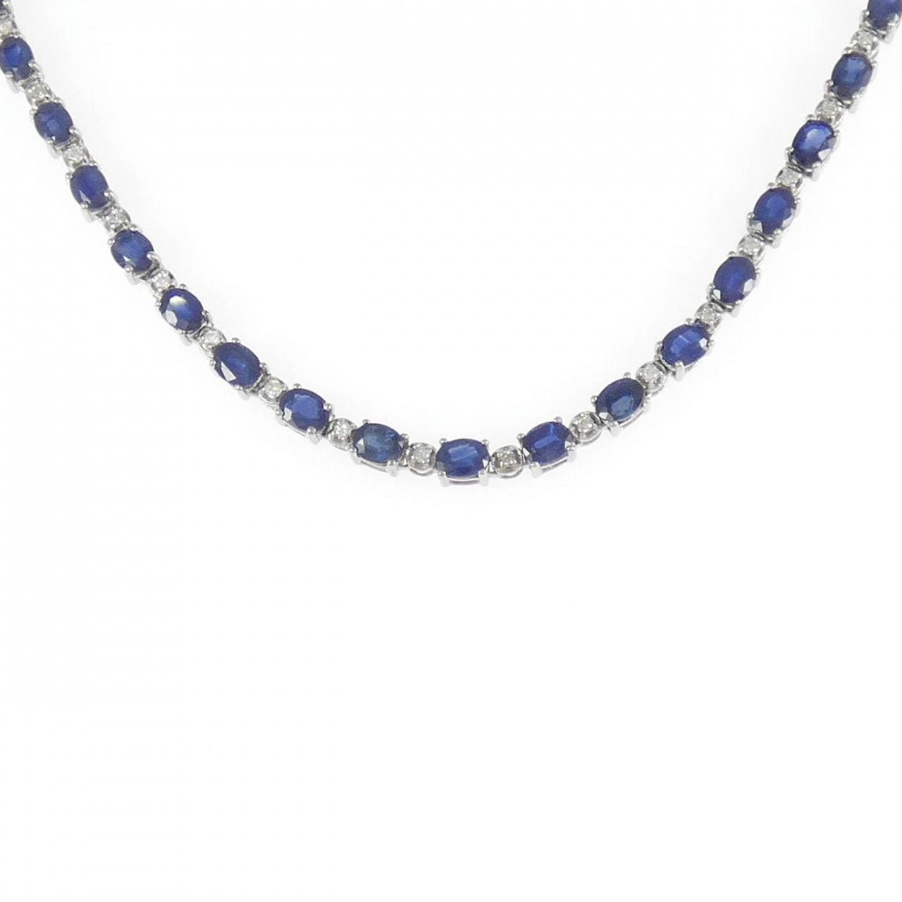 K18WG サファイヤ ネックレス 13.88CT