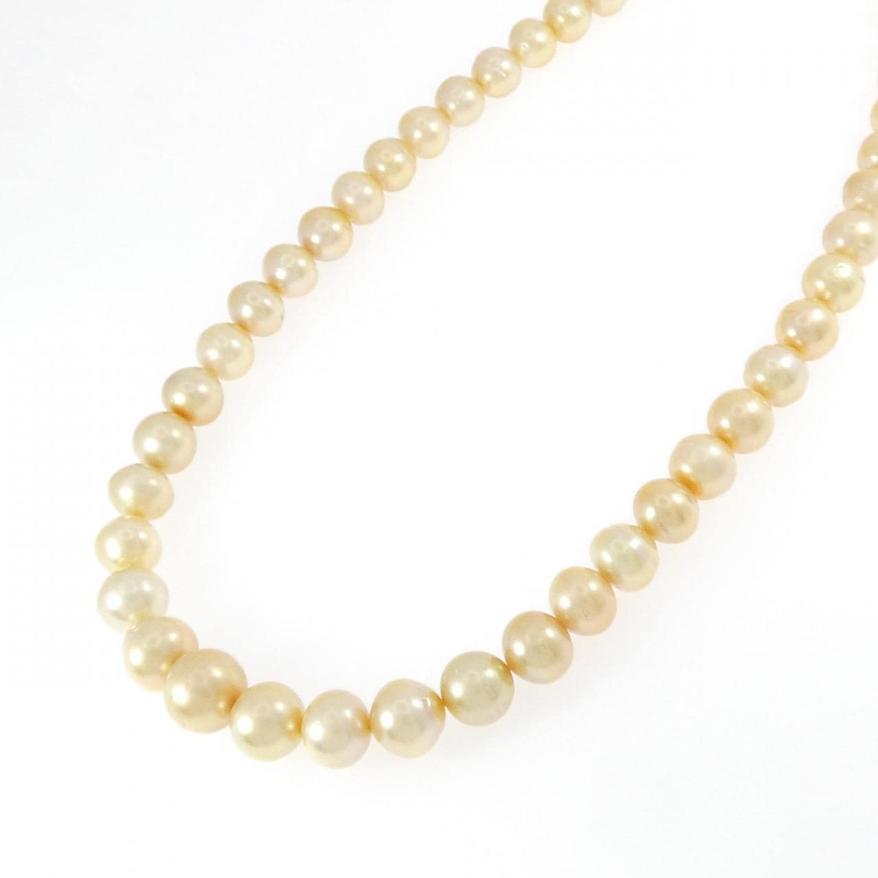 シルバークラスプ 白蝶パール ネックレス 9-12mm