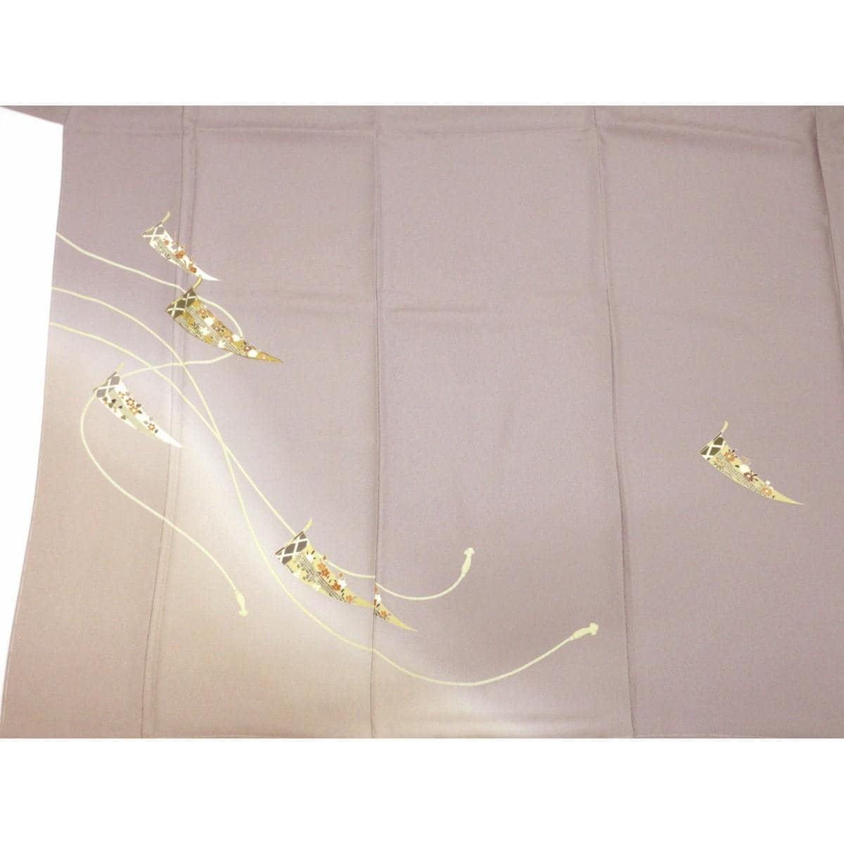 【未使用品】訪問着　友禅金彩加工　ボカシ染　身幅Ｌ寸