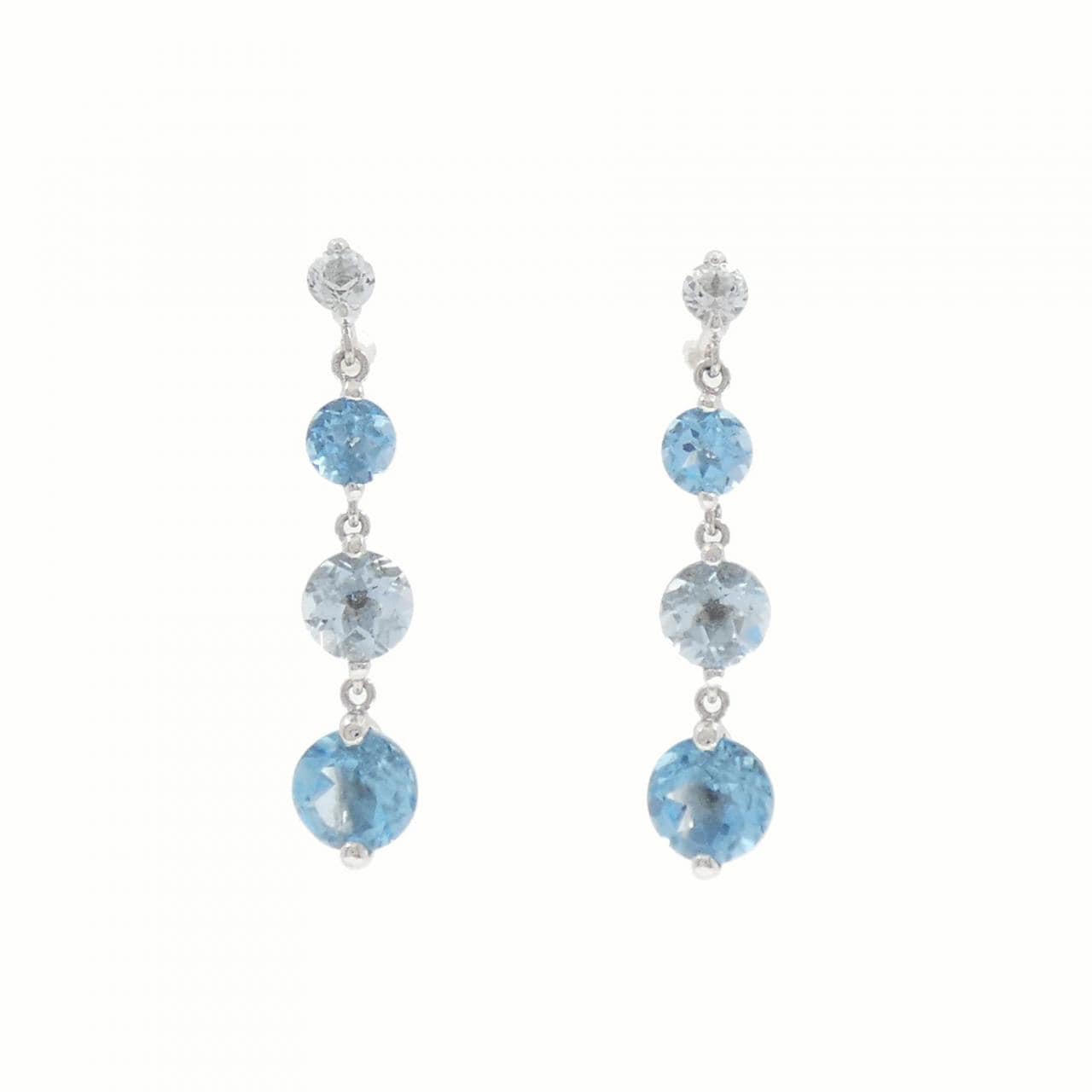K14WG Aquamarine earrings