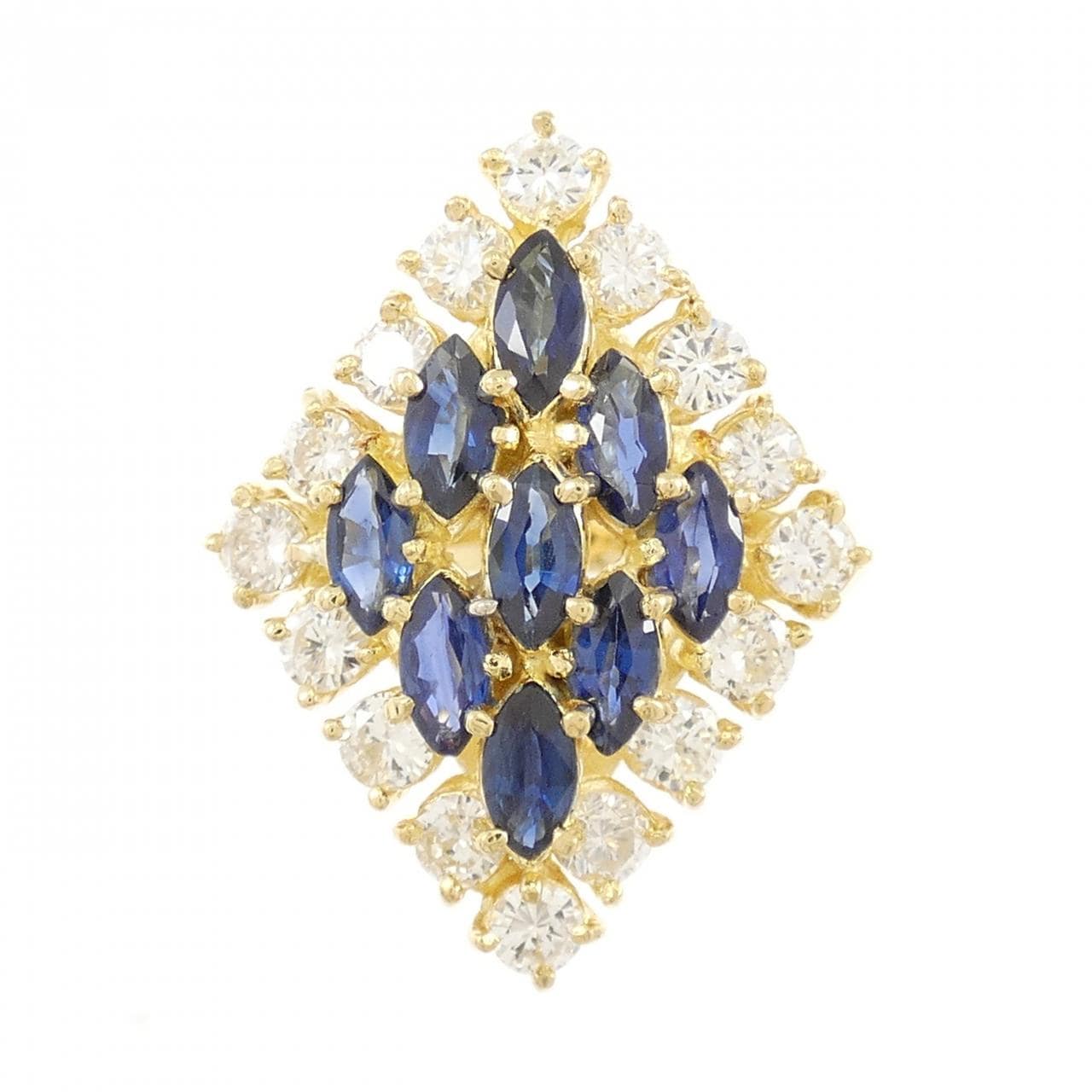 K18YG サファイヤ リング 1.24CT