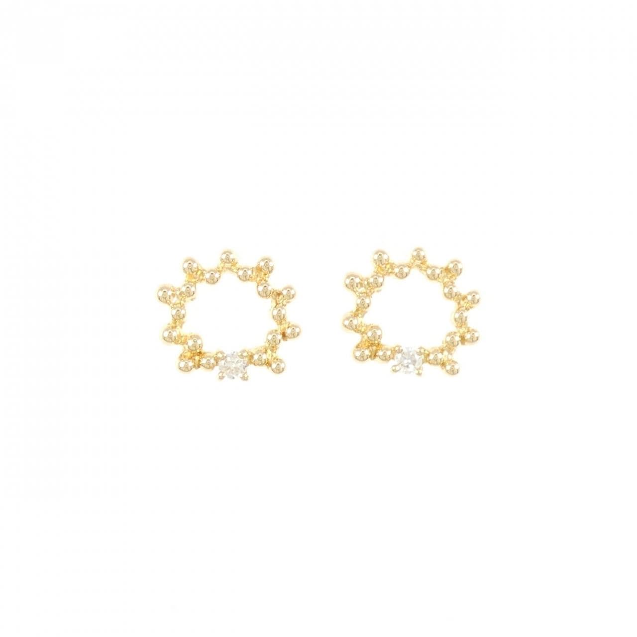 K18YG ダイヤモンド ピアス 0.07CT
