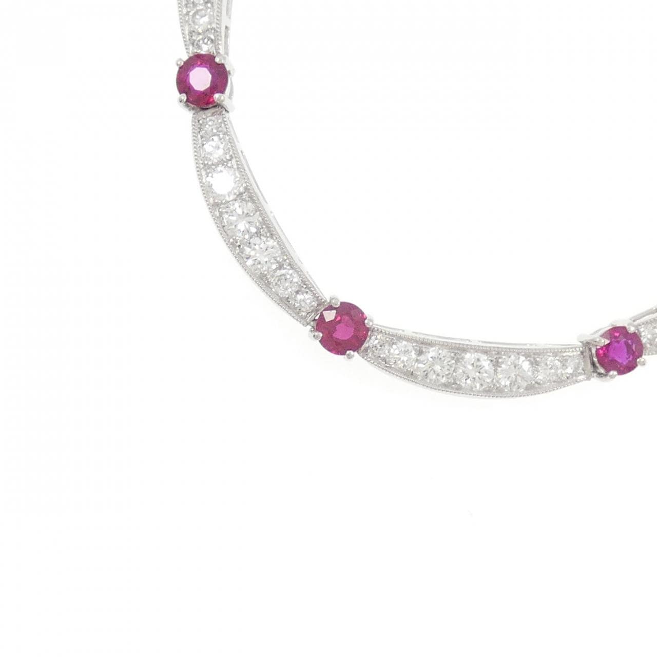 PT950 ルビー ネックレス 5.53CT