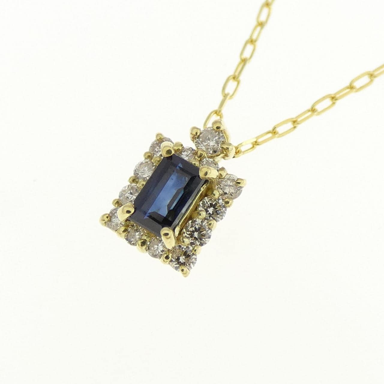 [新品] K18YG 蓝宝石项链 0.12CT