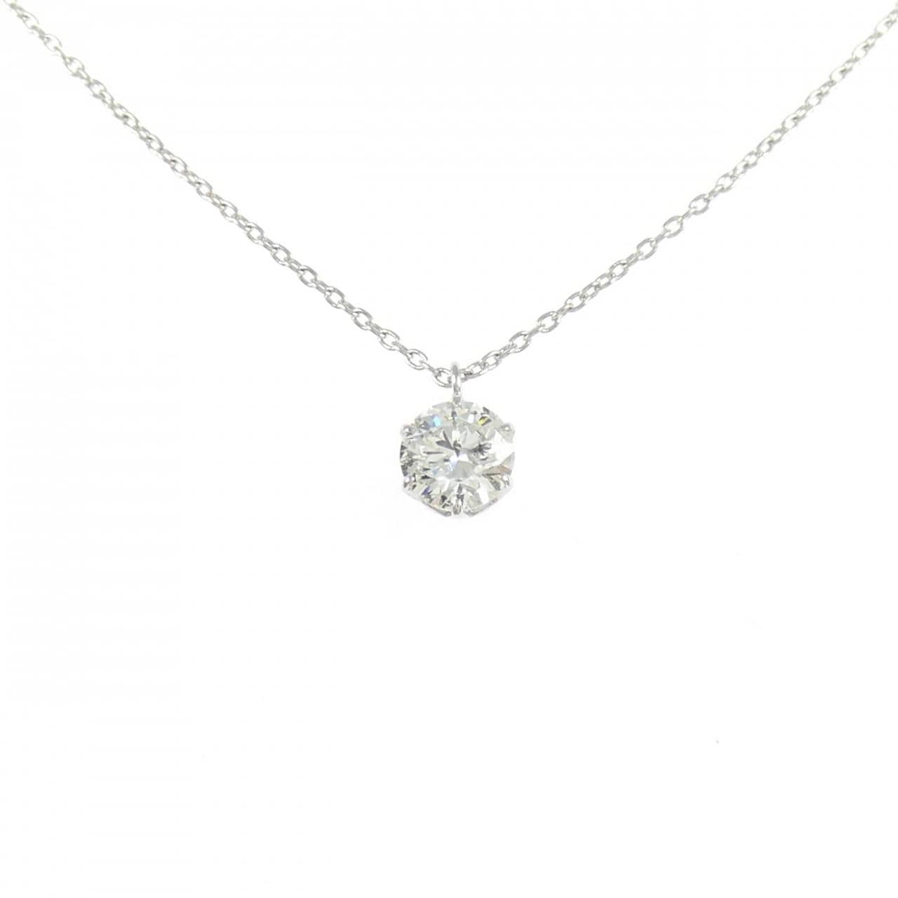 PT900/PT850 ソリティア ダイヤモンド ネックレス 0.52CT
