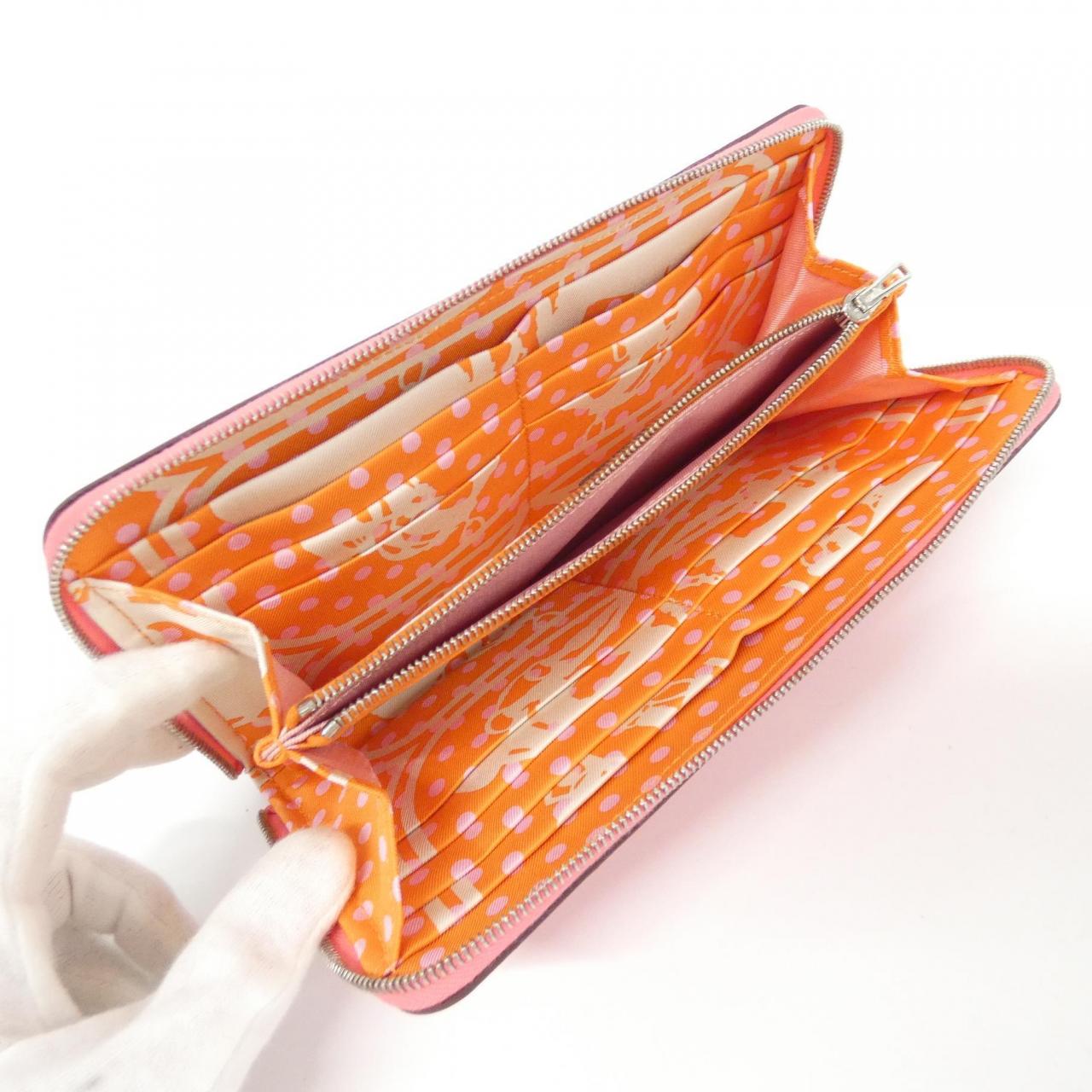 エルメス BRIDES DE GALA FANTOME A POIS シルク イン クラシック 075188CK 財布