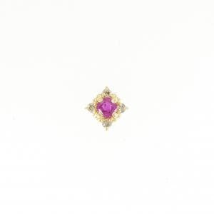 K18YG ルビー ピアス 片耳