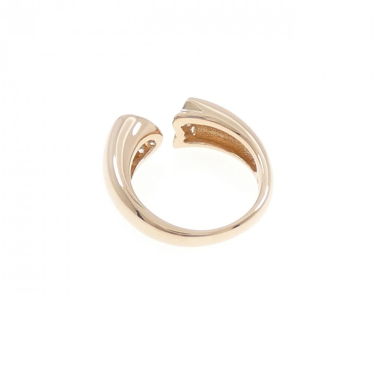 K18PG スター×ハート ダイヤモンド ピンキー リング 0.20CT