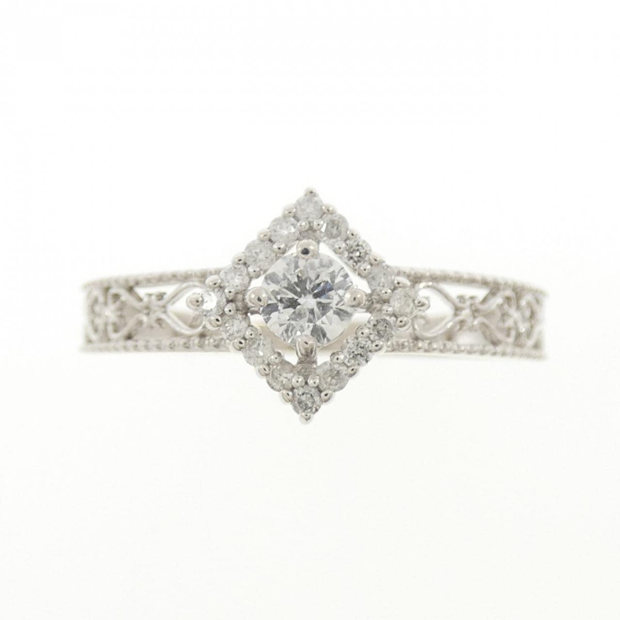 K10WG ダイヤモンド リング 0.20CT