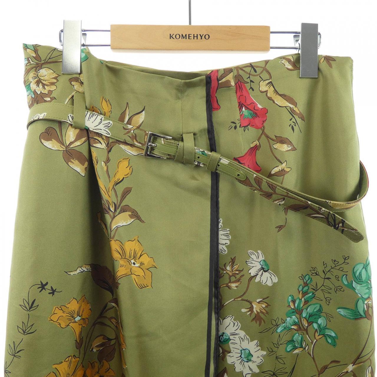 プラダ PRADA プリント入りシルクツイルスカート P168KK SOOO 15IX スカート