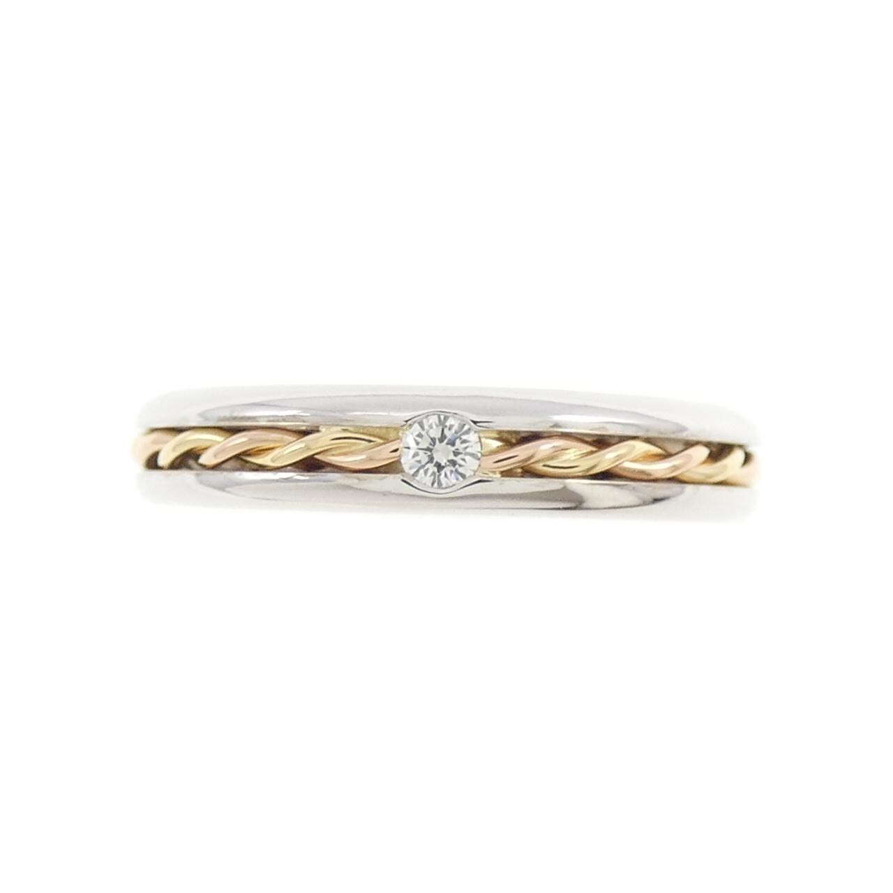 750三色钻石戒指0.04CT