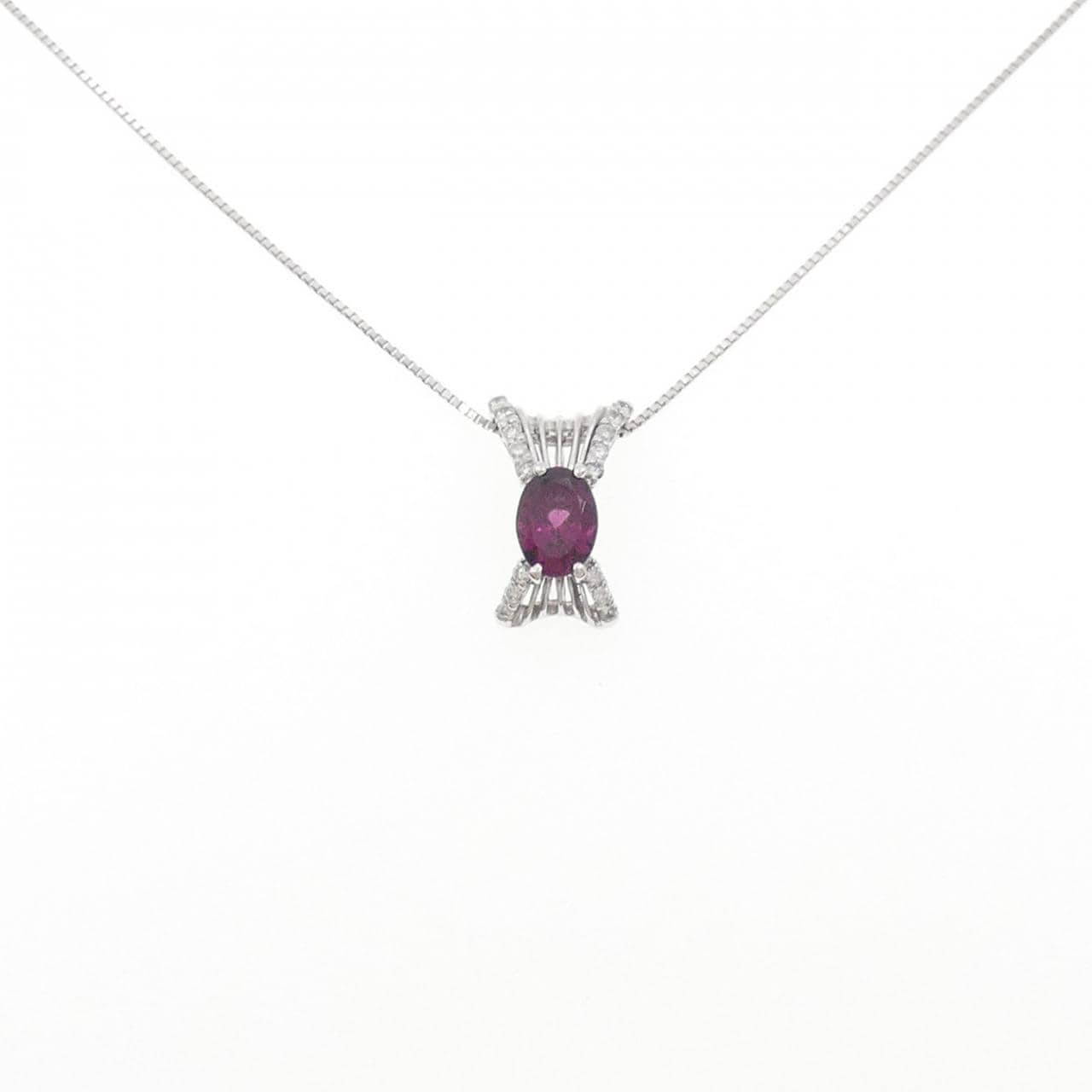 K18WG ガーネット ネックレス 1.30CT