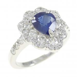 【新品】PT サファイヤ リング 1.190CT
