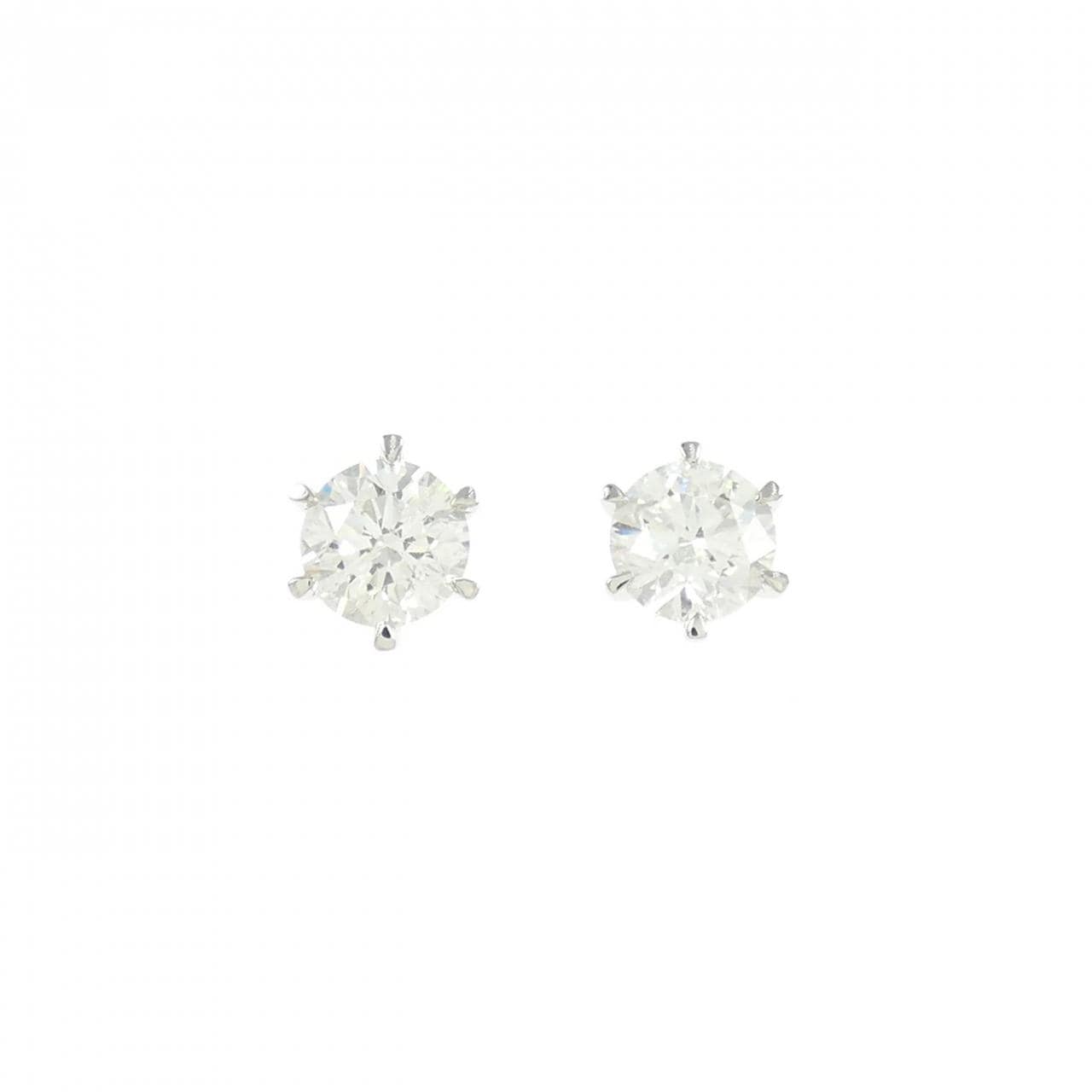 【リメイク】PT900/ST ダイヤモンド ピアス 0.501CT 0.568CT H I1 GOOD-FAIR