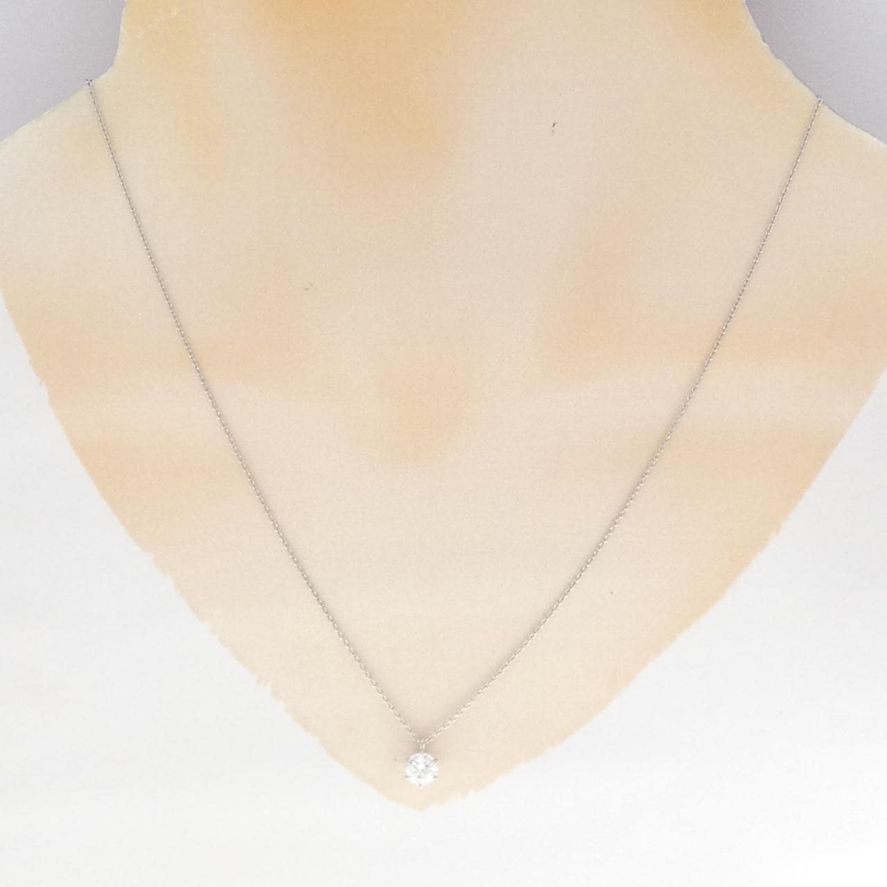 【再加工款】PT900/PT850单钻鑽石項鍊 0.617克拉 G色 SI1淨度 EXT