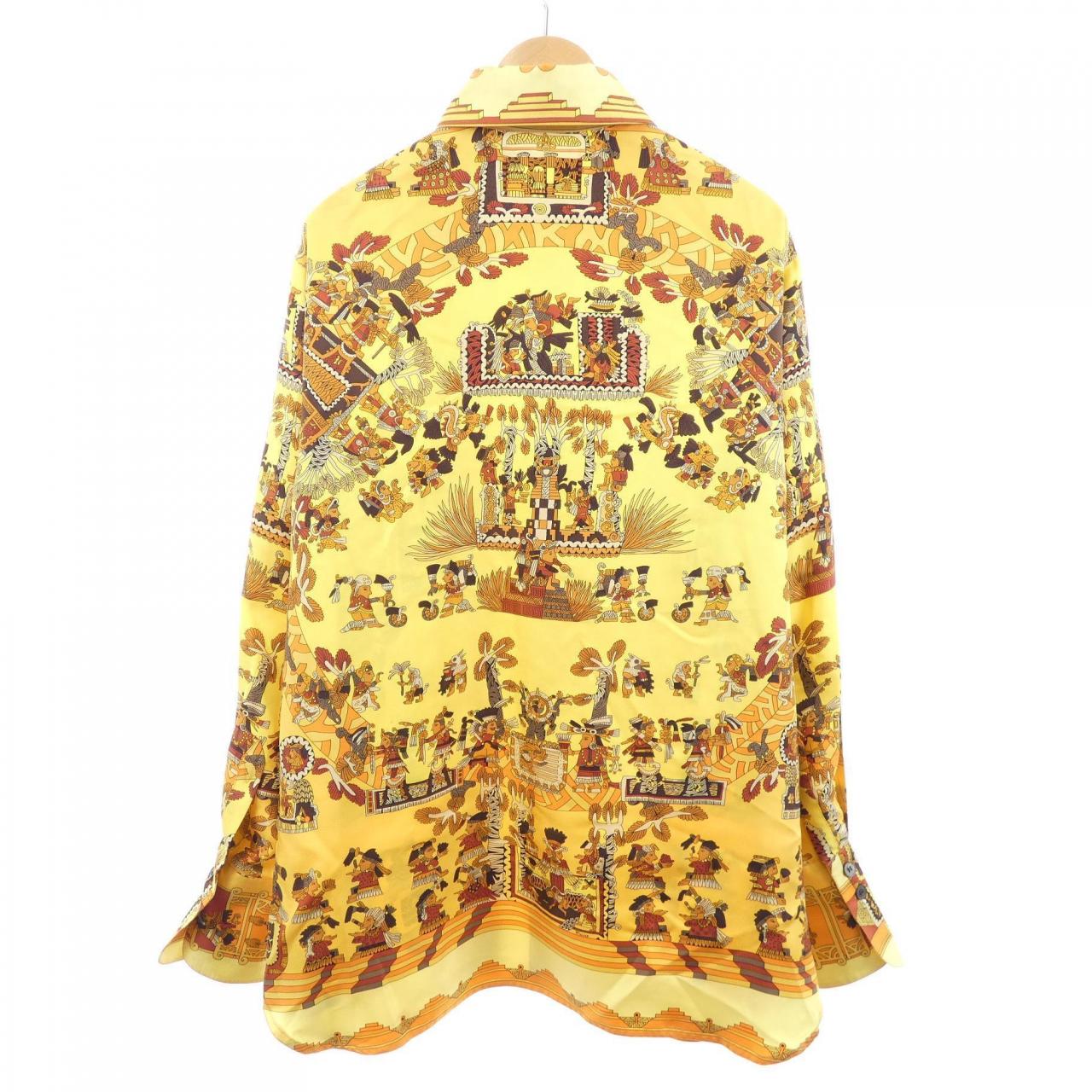 【ヴィンテージ】エルメス HERMES ASTRES ET SOLEILS ツイルレーヌ. シャツ