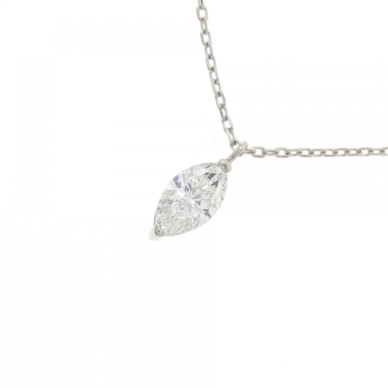 PT900/PT850 ダイヤモンド ネックレス 0.409CT D IF マーキスカット